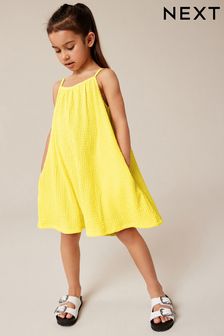 Yellow Crinkle Texture Playsuit (3-16yrs) (426284) | 431 UAH - 667 UAH