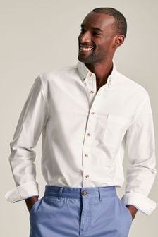 Joules Oxford White Long Sleeve Classic Fit Shirt (426393) | SGD 83