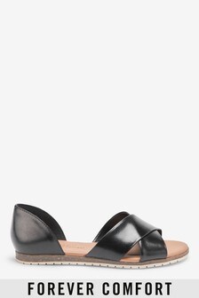 Chaussures à brides croisées en deux parties