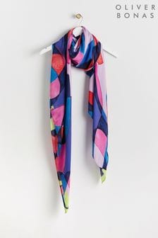 Oliver Bonas パープル Kaleidoscope 薄手スカーフ (427666) | ￥5,200