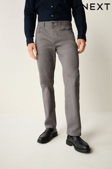 Grey Straight Fit Printed Soft Touch Stretch Denim Jeans Style Trousers (428287) | €26