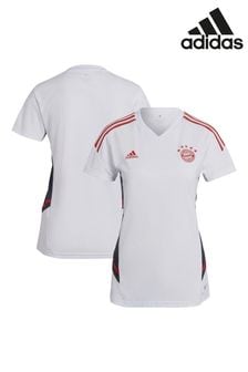 adidas White FC Bayern Training Jersey Womens (428342) | $59