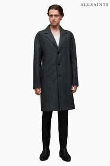 Men s AllSaints Grey Plain Coats Next Luxembourg