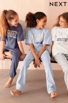 Blue/ White/ Grey Joggers Pyjamas 3 Pack (3-16yrs) (428606) | kr440 - kr562