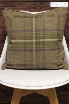 Riva Paoletti Thistle Brown Aviemore Tartan Faux Wool Polyester Filled Cushion (428769) | $24