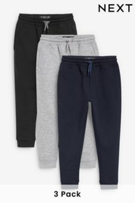 Noir multicolore - Lot de 3 pantalons de jogging (3-16 ans) (428930) | €24 - €39