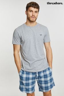 Threadbare Grey Cotton Blend Short Sleeve Pyjama Set (429338) | CA$60