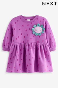 Purple Long Sleeve Sweat Dress (3mths-7yrs) (429637) | 66 SAR - 78 SAR