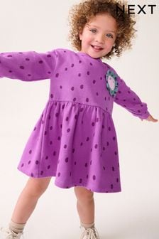 Purple Character Long Sleeve Jumper Dress (3mths-7yrs) (429637) | $19 - $22