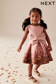 Nude Bow Party Dress (3mths-7yrs) (429770) | €34 - €41