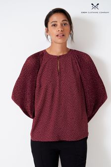 Crew Clothing Company Blue Spot Relaxed Blouse (430368) | €37