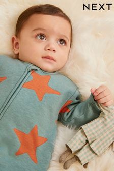 Teal Blue Fleece Lined Baby Sleepsuit (430574) | AED37 - AED44