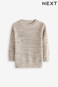 Neutral Crew Neck Knitted Jumper (3mths-7yrs) (430658) | kr234 - kr267