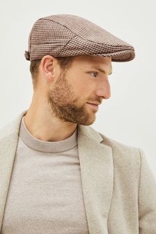 Neutral Dogtooth Flat Cap (431106) | €10