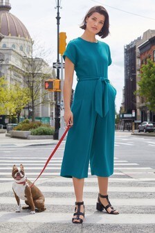 Belted Cropped Jumpsuit