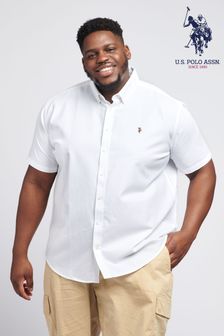 לבן - חולצת אוקספורד עם שרוולים קצרים של U.S. Polo Assn. (431504) | ‏226 ‏₪