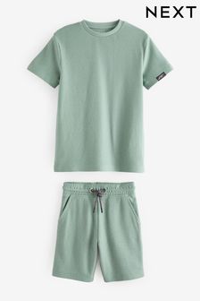 Green Texture Short and Tshirt Set (3-16yrs) (431855) | €18 - €29