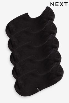 Black 5 Pack Invisible Socks (432075) | $16