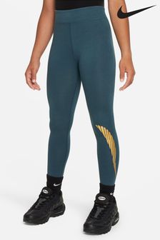 Grün - Nike Glänzende Leggings mit hohem Bund (432285) | 47 €