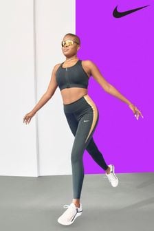 Sutien sport Nike Swoosh cu fermoar frontal și suport mediu (432757) | 188 LEI