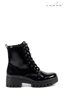 Lunar Danni Patent Black Ankle Boots (433134) | $87