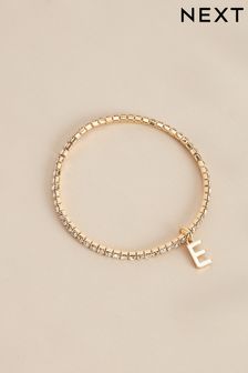 Złoty kolor - Initial Bracelet Letter E (433215) | 35 zł