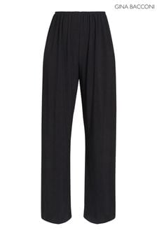 Черные матовые трикотажные брюки прямого кроя Gina Bacconi Sharlene (434016) | €88