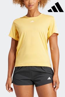 adidas Yellow Aeroready Train Essentials 3-Stripes T-Shirt (434104) | €33