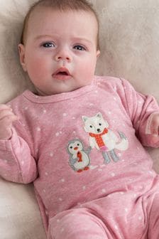 Rosa - Purebaby Baby Schlafanzug mit Pünktchen (434359) | 19 €