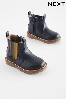 Navy Blue Rainbow Stripe Chelsea Boots (434873) | €21 - €24