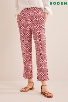 Boden Red Pull-On Linen Trousers (435028) | €54