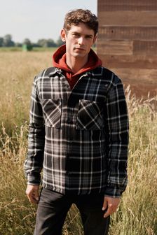 Black/White Check Quilted Shacket (435104) | €30