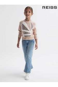 Reiss Pink Madeline 9-14 yrs Fair Isle Pattern Knitted Jumper (435350) | $94