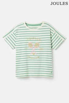 Joules Betty Green Embroidered Short Sleeve T-Shirt (435790) | €24 - €27