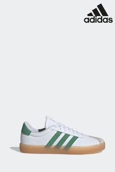 adidas White/Green Sportswear VL Court Trainers (436751) | $95