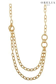 Orelia London Gold Tone Multi Chain Drape T-Bar Necklace (436832) | 46 €