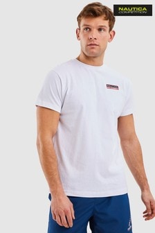 Nautica Competition Peak T-Shirt, Weiß (437025) | 13 €