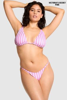 Victoria's Secret PINK Pink Stripe Triangle Swim Bikini Top (437091) | kr480