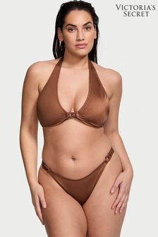 Victoria's Secret Caramel Brown Cheeky Swim Chain Bikini Bottom (437144) | kr530