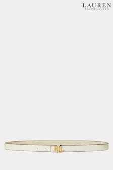 Lauren Ralph Lauren Cream Reversible Skinny Belt (437498) | €140