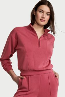 Victoria's Secret Deep Rose Pink Modal Half Zip Sweatshirt (437670) | €52