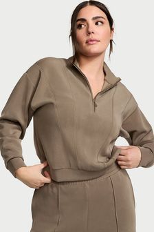 Victoria's Secret Terra Olive Green Modal Half Zip Sweatshirt (437744) | €52