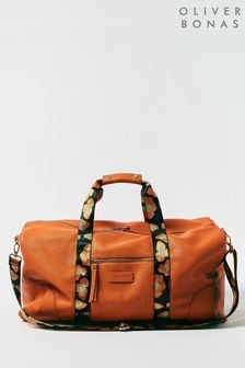 Oliver Bonas Orange Hattie Animal Print Weekend Bag (437771) | HK$637