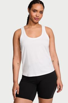 Victoria's Secret White Cotton Flowy Tank Top (437944) | €17