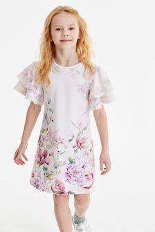 Light Pink Floral Occasion Dress (3-16yrs) (438516) | $24 - $32