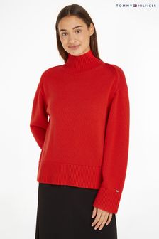 Tommy Hilfiger sweater van wolmix in rood (438617) | €122