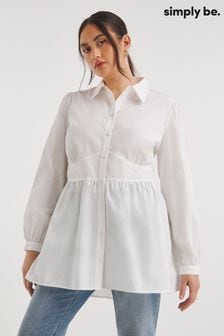Simply Be Ivory Corset Illusion White Shirt (438649) | €15.50