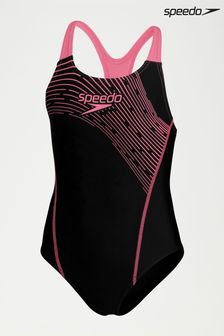 Speedo Girls Medley Logo Medalist Black Swimsuit (438800) | 1,001 UAH