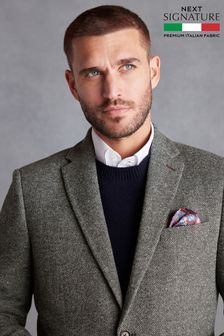 灰色 - 標準剪裁 - Nova Fides特色設計人字斜紋羊毛西裝外套 (439063) | NT$5,160