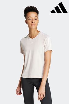 Rosa - Adidas Aeroready Train Essentials T-Shirt mit 3 Streifen (439097) | 36 €